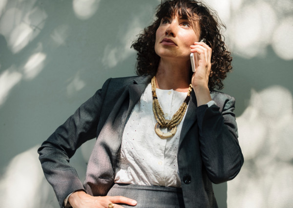 Photo of woman on conference call